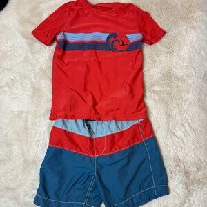 Boys Gap Swim Trunks and Swim Shirt- Size Small (6-7)